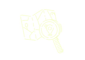 Ilustrace mapa a lupa